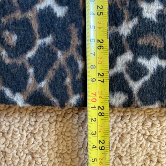 Hinge Double-Breasted Leopard Car Coat XS - Picture 12 of 13